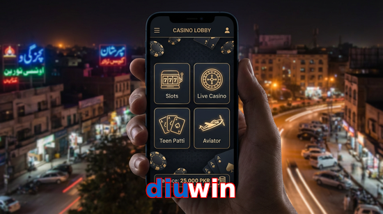 Main screen of Diuwin app page for PK players