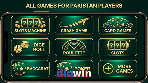 Main screen of Diuwin games page for PK players